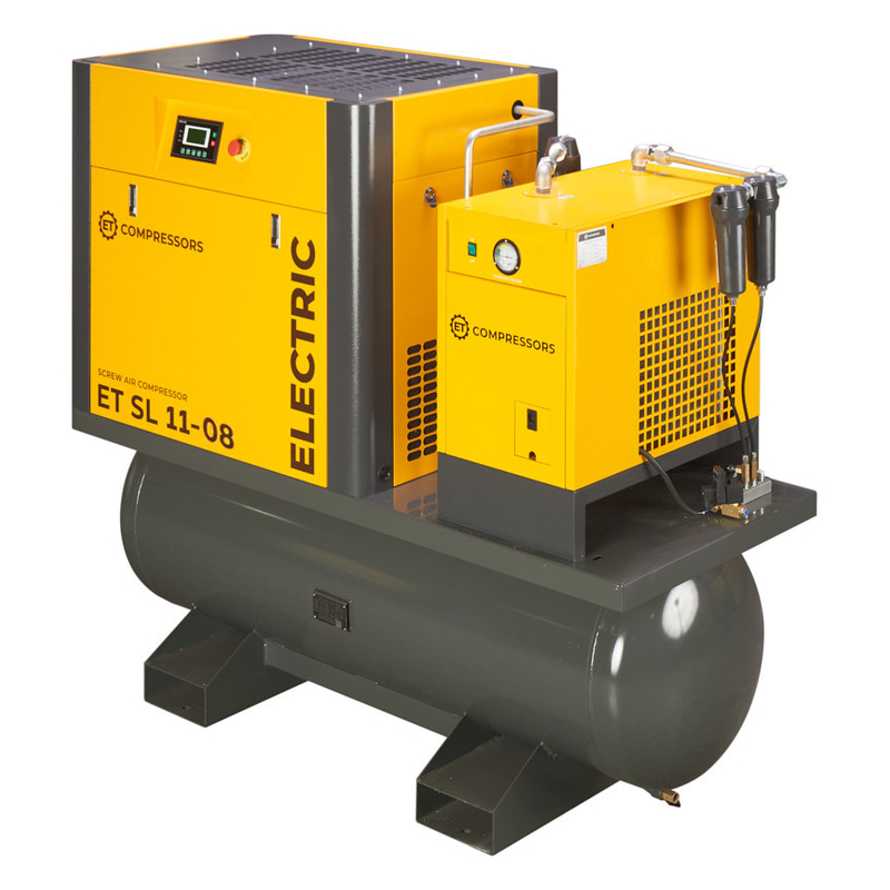 Винтовой компрессор ET-Compressors SL 11-08-410 ES (IP55) с ресивером и осушителем