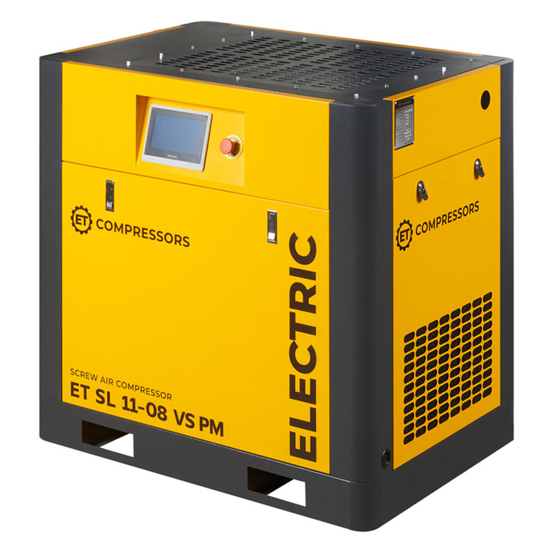 Винтовой компрессор ET-Compressors SL 11-08 VS PM (IP55) с частотным регулированием производительности и двигателем на постоянных магнитах