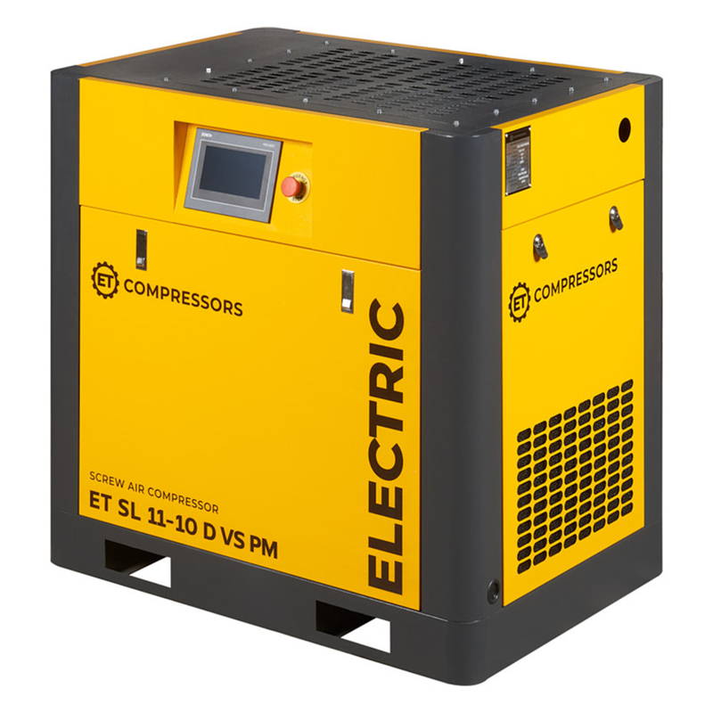 Винтовой компрессор ET-Compressors SL 11-10 D VS PM (IP23) без муфты с частотным регулированием производительности и двигателем на постоянных магнитах