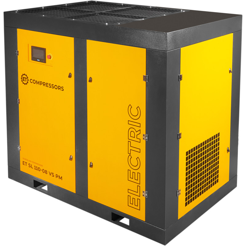 Винтовой компрессор ET-Compressors SL 110-08 VS PM (IP55) с частотным регулированием производительности и двигателем на постоянных магнитах